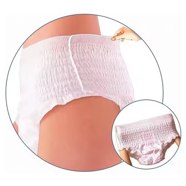 Postpartum Disposable Period Panties Stretchy Waist Biodegradable Materials Gym Active Use Sanitary Napkin Pants